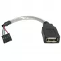 StarTech.com 6 colių USB 2.0 laidas - USB A lizdas į pagrindinės plokštės 4 kontaktų USB lizdą