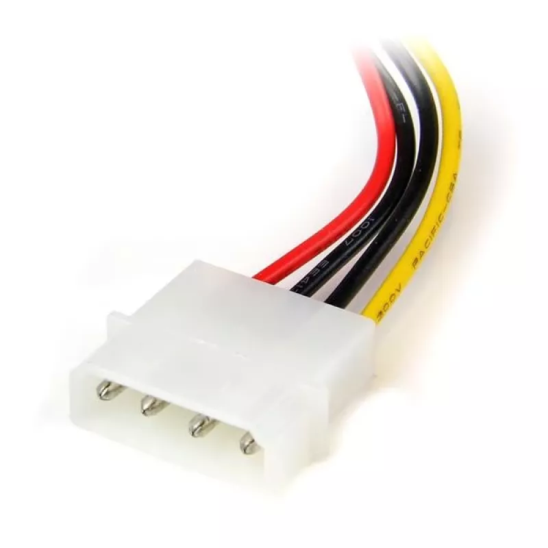 StarTech.com 6 colių LP4 į kairįjį kampą SATA maitinimo adapterio laidas