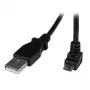 StarTech.com 2 m Micro USB laidas – A į žemyn kampu Micro B, 2 m, USB A, Micro-USB B, USB 2.0, 0.48 Gbit/s, juoda