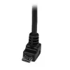 StarTech.com 2 m Micro USB laidas – A į žemyn kampu Micro B, 2 m, USB A, Micro-USB B, USB 2.0, 0.48 Gbit/s, juoda