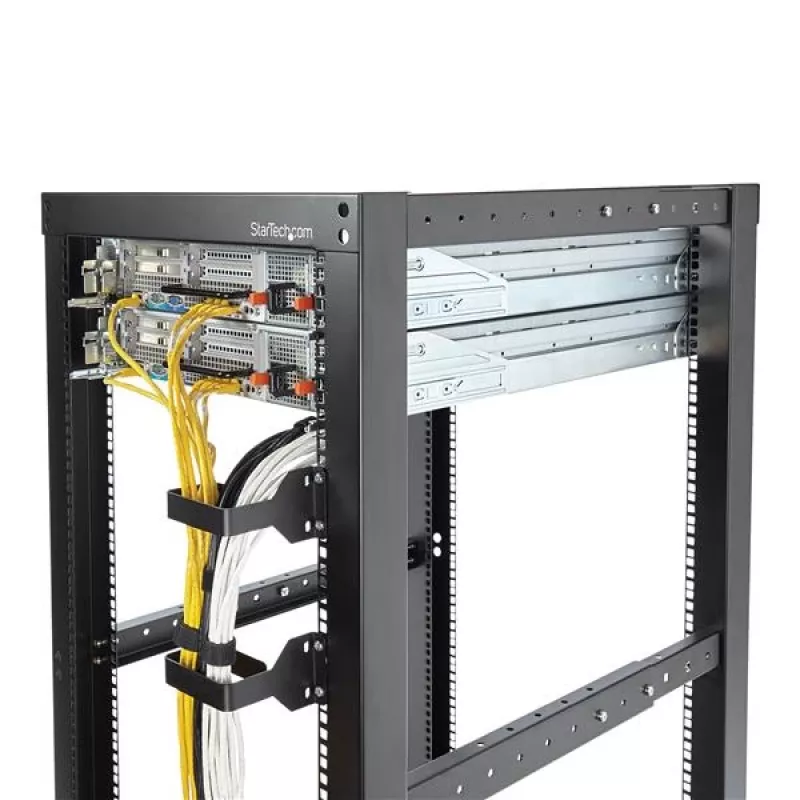 StarTech.com Daugiakryptis vertikalus serverio stovo kabelių tvarkymo D-žiedinis kabliukas 6x10 cm