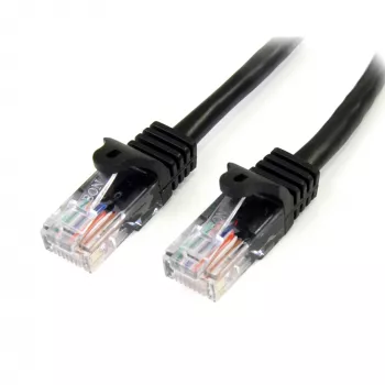 StarTech.com Cat5e jungiamasis kabelis su apsaugotais RJ45 kištukais - 3 m, juodas
