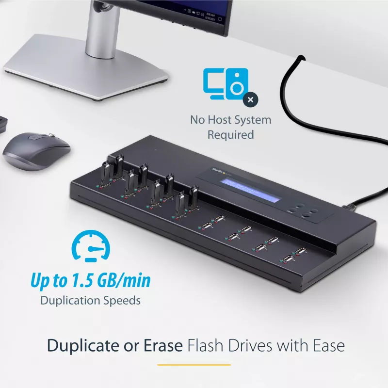 StarTech.com USB atmintinių kopijavimo ir trynimo įrenginys 1:15, 1,5 GB/min, LCD