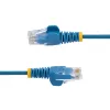 StarTech.com 0,5 m CAT6 kabelis – plonas – su užraktų apsauga – mėlynas