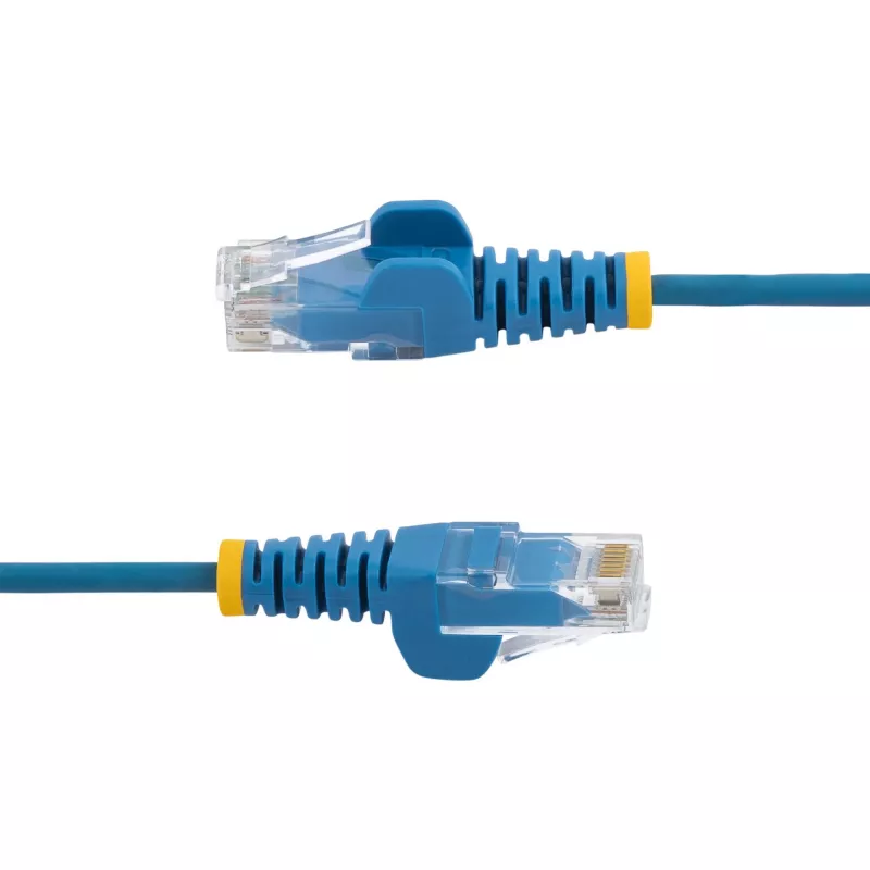 StarTech.com 0,5 m CAT6 kabelis – plonas – su užraktų apsauga – mėlynas