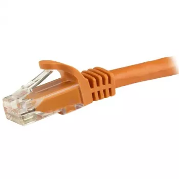 StarTech.com 1,5 m CAT6 eterneto laidas - Oranžinis CAT 6 gigabito eterneto laidas - 250 MHz 100W PoE RJ45 UTP tinklo/jungiamasis laidas be užkabinimo su įtempimo mažinimu, individualiai išbandytas