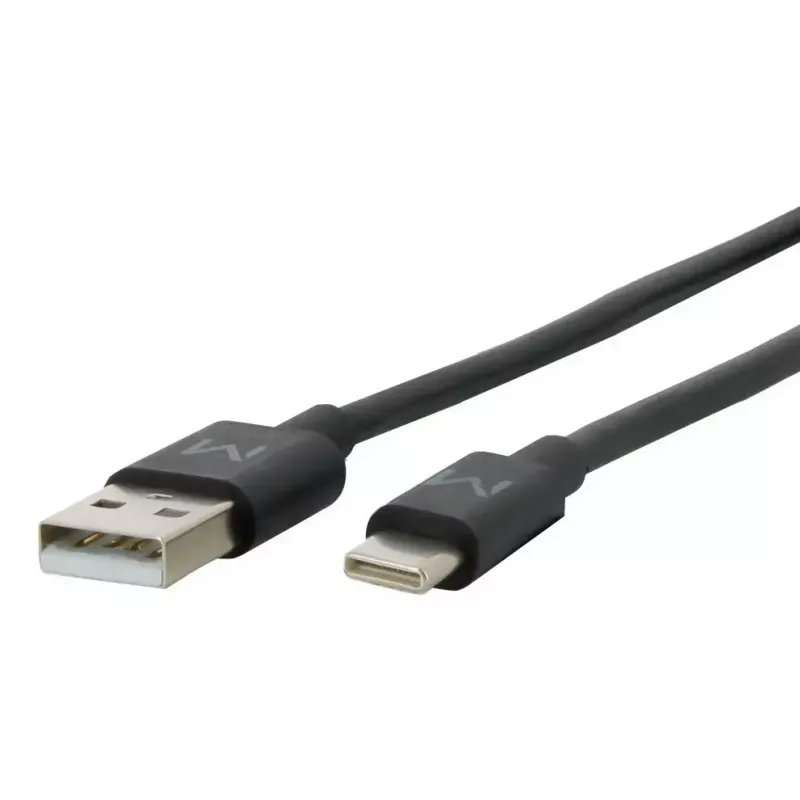Mobilis 020013 Energia laidas USB-A į USB-C, 1 m, juodas