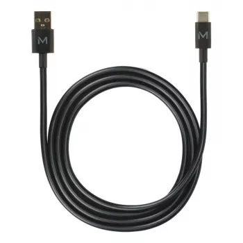 USB A į USB C laidas MOBILIS 020013 — 1 m, duomenų perdavimo sparta 0.48 Gbit/s, juodas