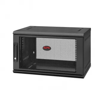 APC NetShelter WX AR106SH4 6U 19 colių sieninis patch kabinetas, 400 mm gylio, surinktas