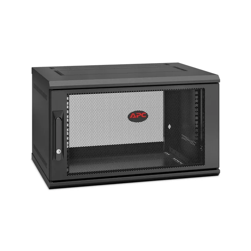 APC NetShelter WX AR106SH4 6U 19 colių sieninis patch kabinetas, 400 mm gylio, surinktas
