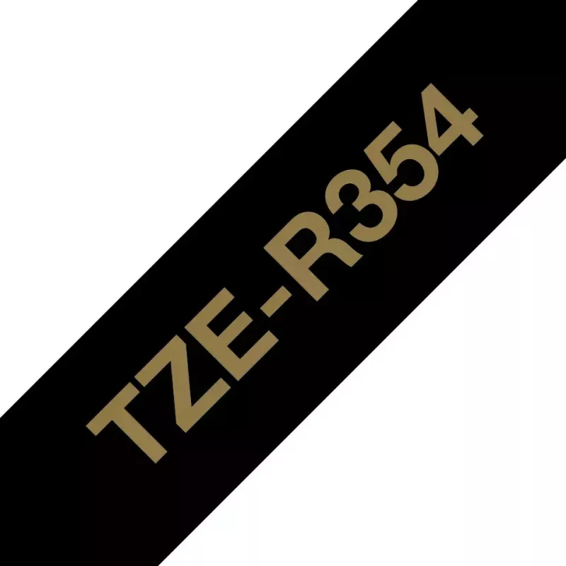 Brother TZe-R354 juostelė etikečių spausdinimui auksinė ant juodo