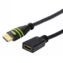 Techly HDMI High Speed su Ethernet ilginimo laidas 4K 30Hz M/F 1,8 m