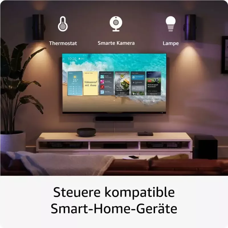 Amazon 4K Ultra HD USB TV srautinio turinio lazdelė, Wi‑Fi 6 (802.11ax), 3840×2160, USB maitinimas, juoda