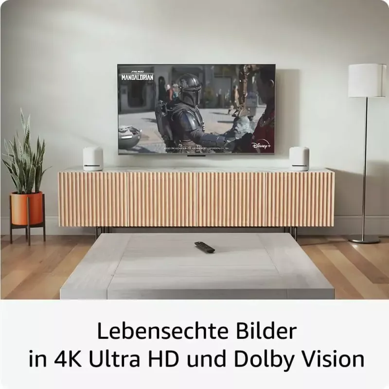 Amazon 4K Ultra HD USB TV srautinio turinio lazdelė, Wi‑Fi 6 (802.11ax), 3840×2160, USB maitinimas, juoda