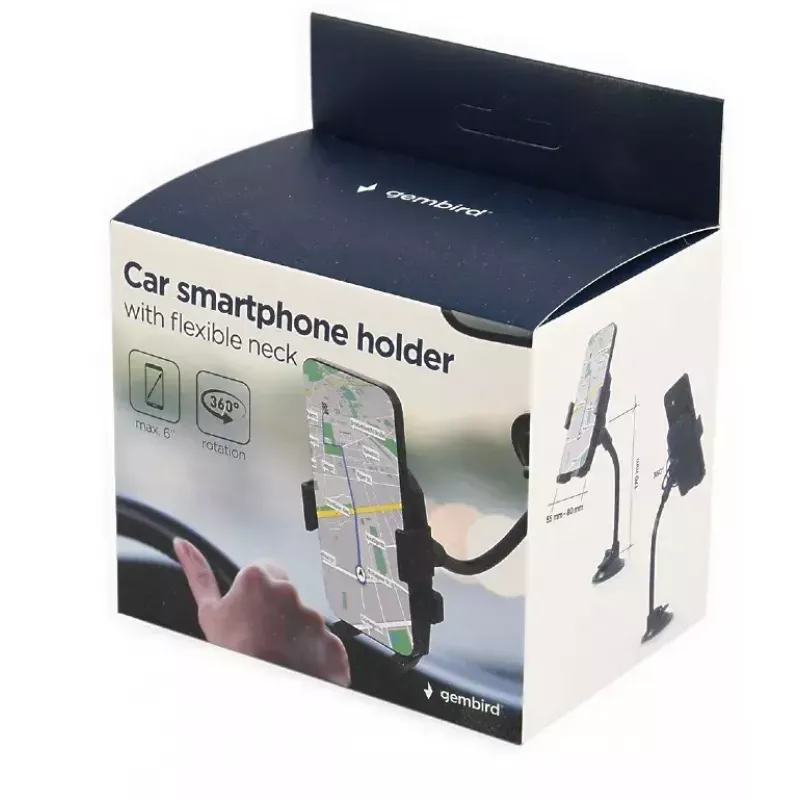 Aktyvus laikiklis Gembird TA-CHW-04 mobiliesiems telefonams, juodas