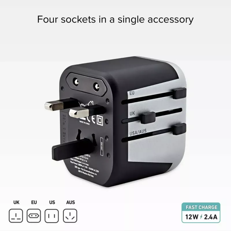 SBS Mobile TEADAPT2USBUNI USB adapteris, juodas/sidabrinis