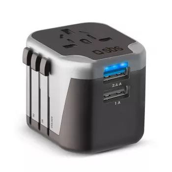 SBS Mobile TEADAPT2USBUNI USB adapteris, juodas/sidabrinis