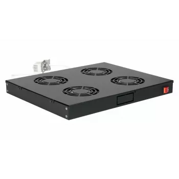 Equip EZF-4-B aušinimo ventiliatoriai 19 inch, 1U, 4 ventiliatoriai, RAL9005 juoda