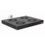 Equip EZF-4-B aušinimo ventiliatoriai 19 inch, 1U, 4 ventiliatoriai, RAL9005 juoda