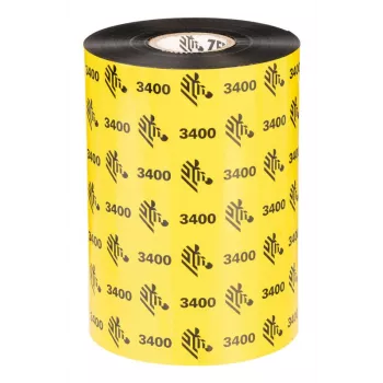 Zebra 3400 aukštos kokybės vaško-dervos termo juosta 450 m juoda