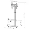 Techly grindinis stovas su lentyna televizoriui LCD/LED/Plasma 37-70 col. baltas