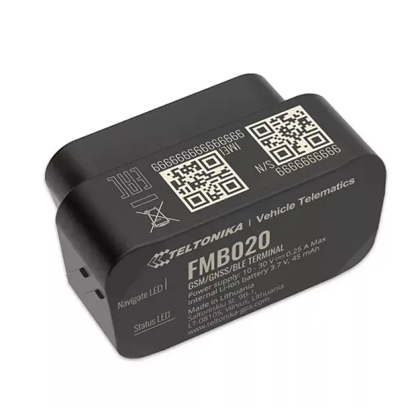 GPS sekiklis Teltonika FMB020 juodas, atsparus dulkėms, 0.128 GB