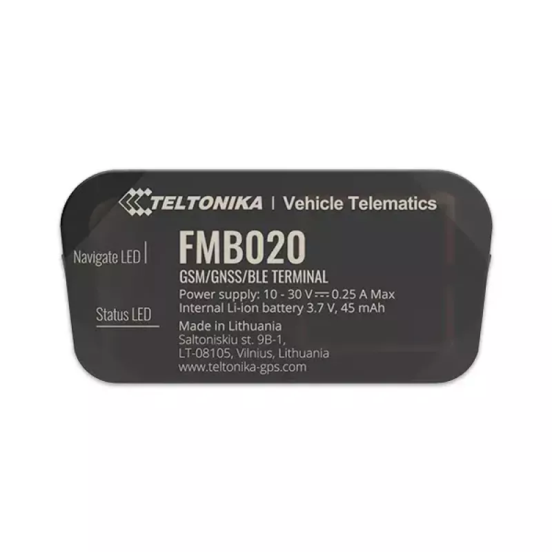 GPS sekiklis Teltonika FMB020 juodas, atsparus dulkėms, 0.128 GB