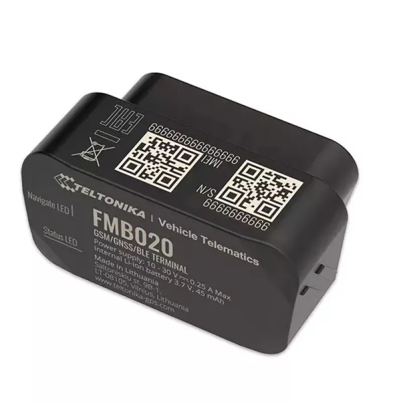 GPS sekiklis Teltonika FMB020 juodas, atsparus dulkėms, 0.128 GB