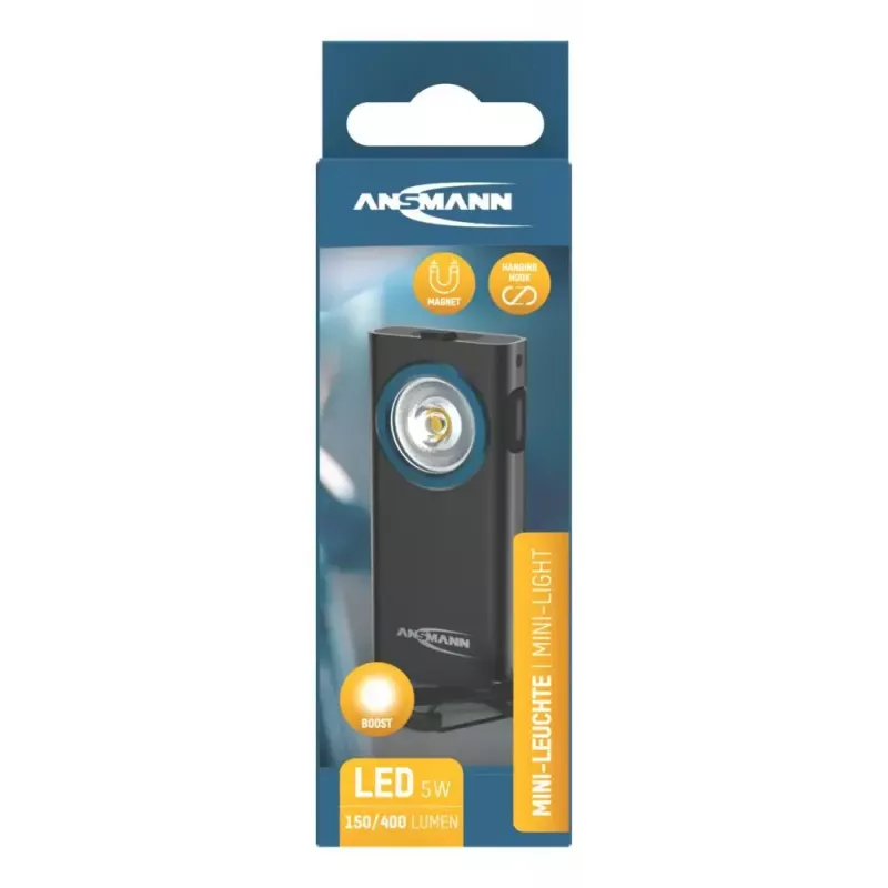 Rakto pakabuko žibintuvėlis Ansmann ML400R Juodas LED 5W USB įkraunamas