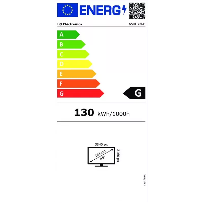 LG 65UH7N-E skaitmeninės reklamos ekranas 165,1 cm (65 colių) LED Wi-Fi 700 cd/m² 4K Ultra HD juodas su integruotu procesoriumi WebOS 24/7
