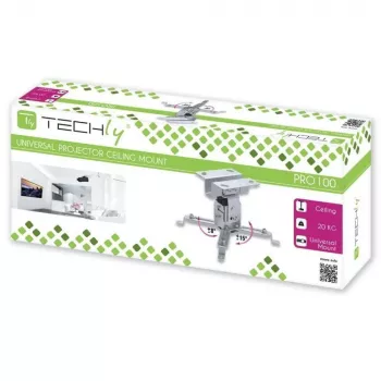 Techly lubinis projektoriaus laikiklis su prailginimu 130 mm sidabrinis ICA-PM 2S