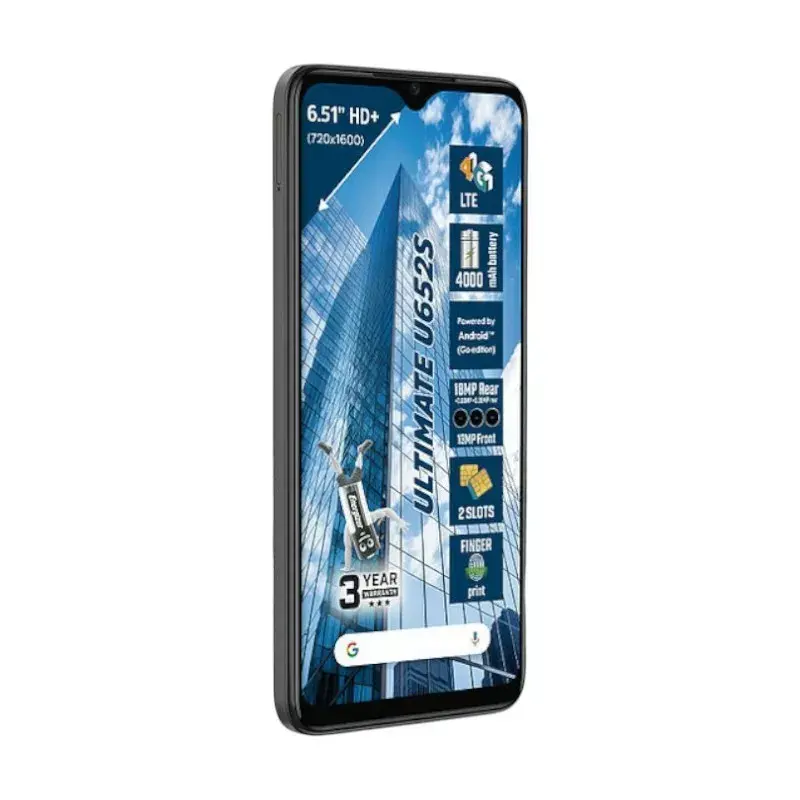 Išmanusis telefonas Energizer U652SEU, 6,51 colio ekranas, 64 GB atmintis, juodas
