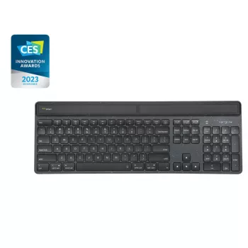 Targus EcoSmart AKB868FR klaviatūra Universal Bluetooth AZERTY prancūziška juoda
