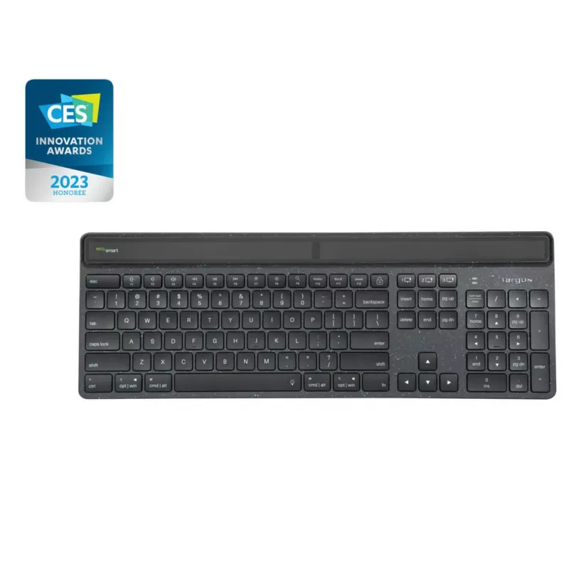 Targus EcoSmart AKB868FR klaviatūra Universal Bluetooth AZERTY prancūziška juoda