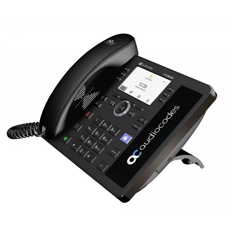 AudioCodes Teams C435HD-R IP telefonas, juodas, PoE, GbE