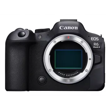 Veidrodinis fotoaparatas Canon EOS R6 Mark II (kėbulas) – 24,2 MP, CMOS, 4K vaizdo įrašas, 3 colių liečiamas ekranas, Wi‑Fi, 1/8000 s užraktas, 0,588 kg, juodas