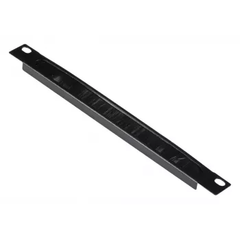 Kabelių tvarkymo panelė EQUIP EZMB-10-B, metalinė, juoda, 1U
