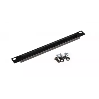 Kabelių tvarkymo panelė EQUIP EZMB-10-B, metalinė, juoda, 1U