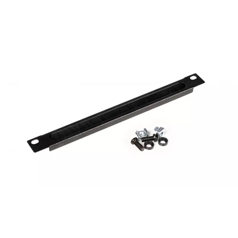 Kabelių tvarkymo panelė EQUIP EZMB-10-B, metalinė, juoda, 1U