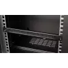 Kabelių tvarkymo panelė EQUIP EZMB-10-B, metalinė, juoda, 1U