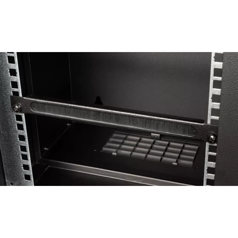 Kabelių tvarkymo panelė EQUIP EZMB-10-B, metalinė, juoda, 1U