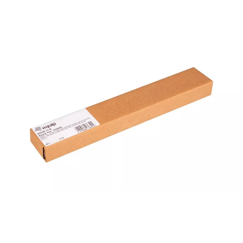 Kabelių tvarkymo panelė EQUIP EZMB-10-B, metalinė, juoda, 1U