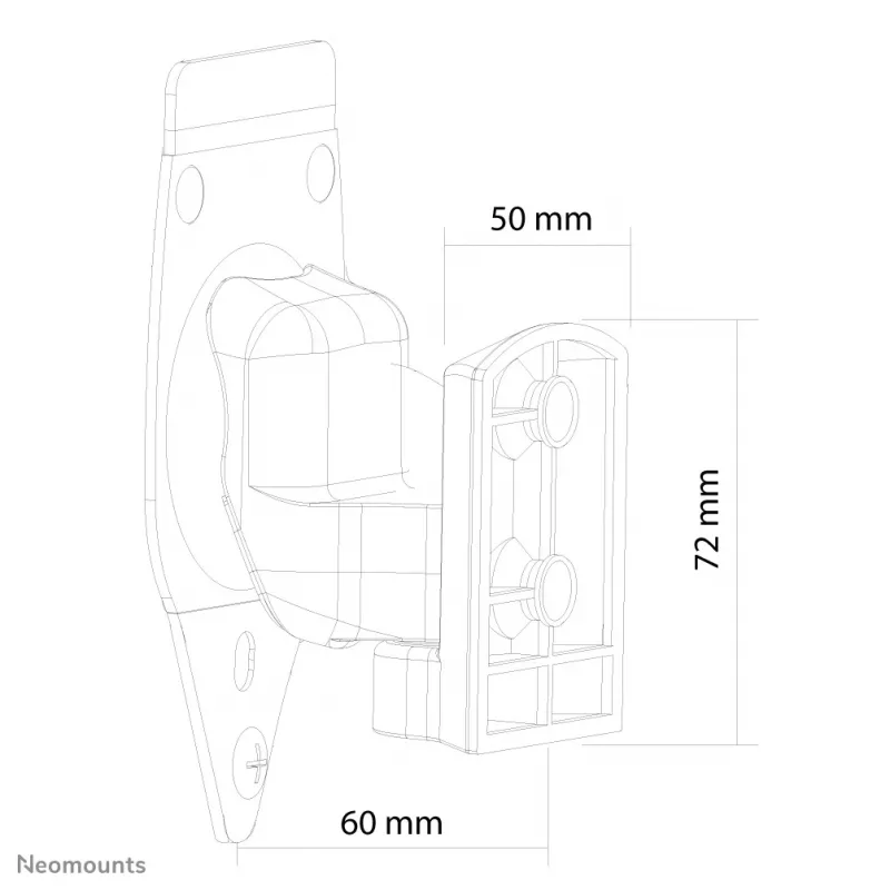 Neomounts NM-WS300BLACK SONOS PLAY3 sieninis laikiklis - pilnas judesys