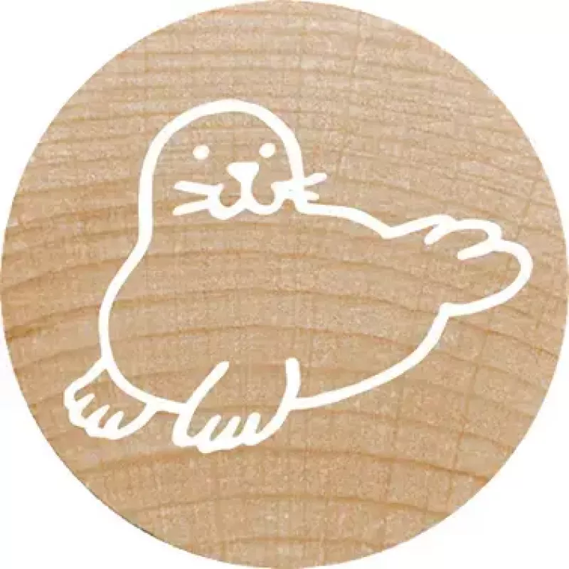 COLOP 165224 apvalus antspaudas su medine rankena, 3 cm, 12 gyvūnų motyvų