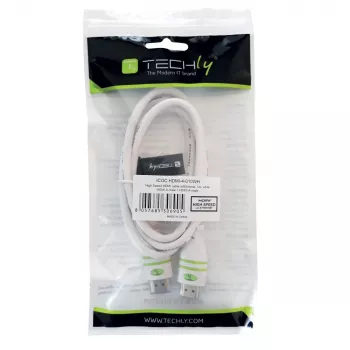 Techly 2m High Speed HDMI laidas su Ethernet A/A M/M Baltas ICOC HDMI-4-020WH
