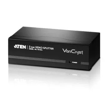 ATEN VS132A VGA vaizdo skirstytuvas (450 MHz), 2 prievadai, metalinis, juodas
