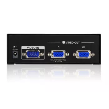 ATEN VS132A VGA vaizdo skirstytuvas (450 MHz), 2 prievadai, metalinis, juodas