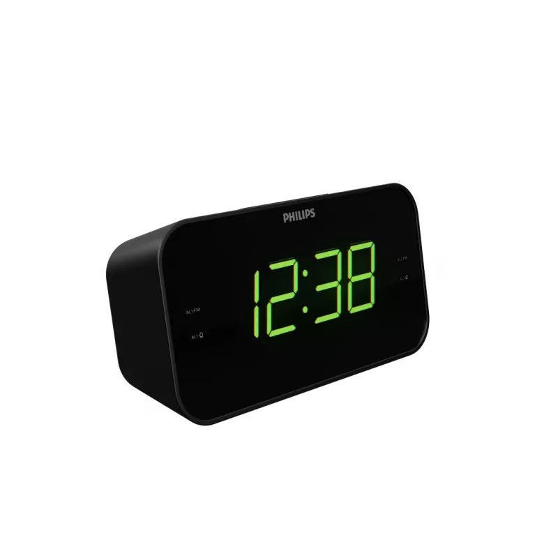 Philips TAR3306/12 žadintuvas su radiju, LED ekranu, juodas