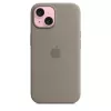 Silicone Dėklas Apple iPhone 15 MagSafe Clay Brown