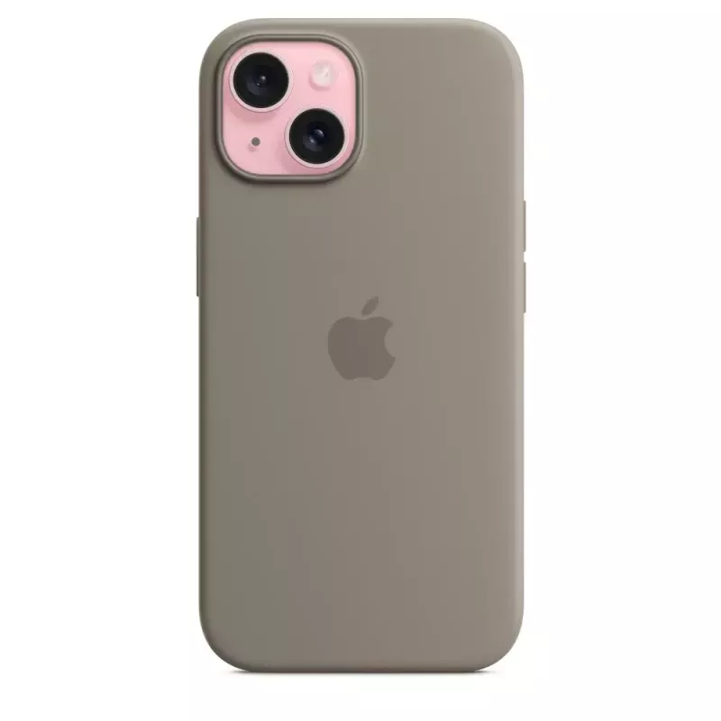 Silicone Dėklas Apple iPhone 15 MagSafe Clay Brown